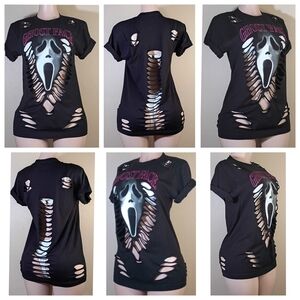 Ghost Face Black Custom  Short Sleeve Tee